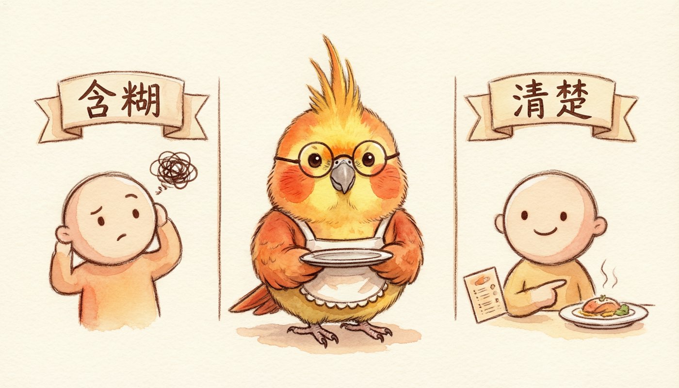 小硅当服务员：含糊点单一脸懵，清楚点单端出正好的菜